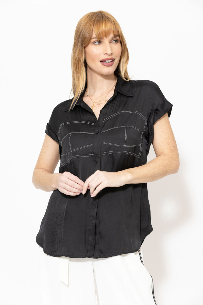 Black Glow Bustier Top