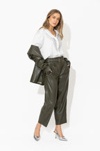 White Studded Oversized Shirt