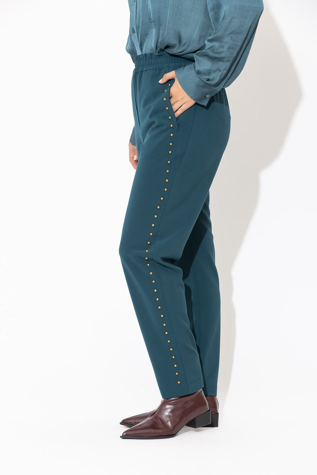 Teal Stud Pant