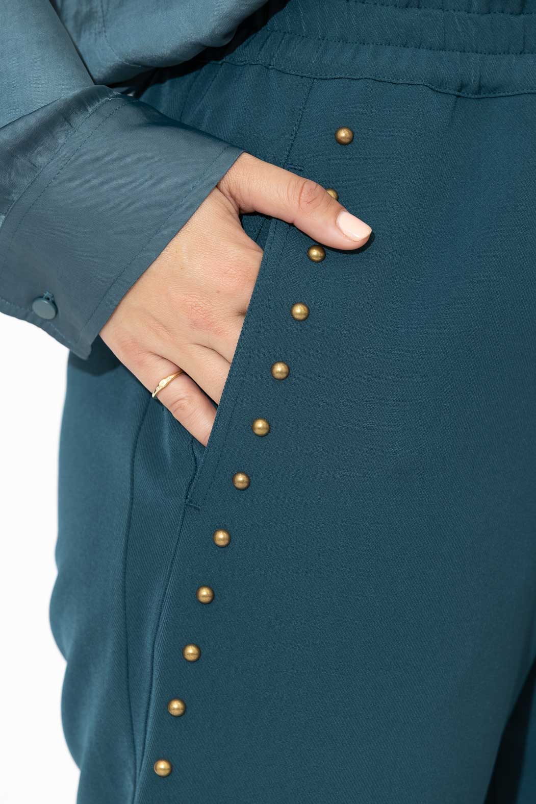 Teal Stud Pant