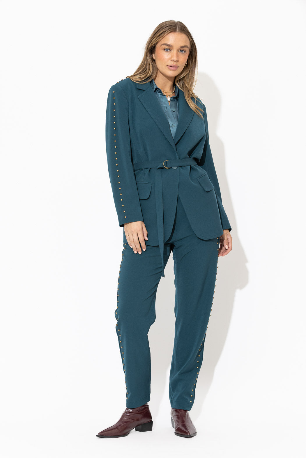 Teal Glow Slouch Shirt