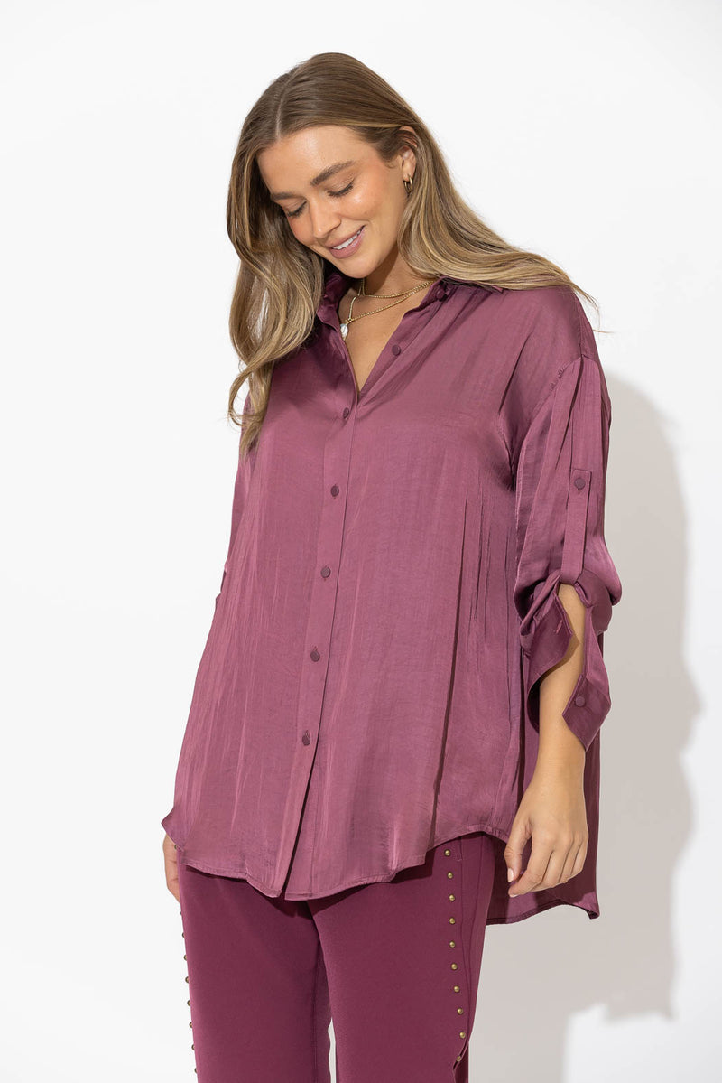 Rose Glow Slouch Shirt