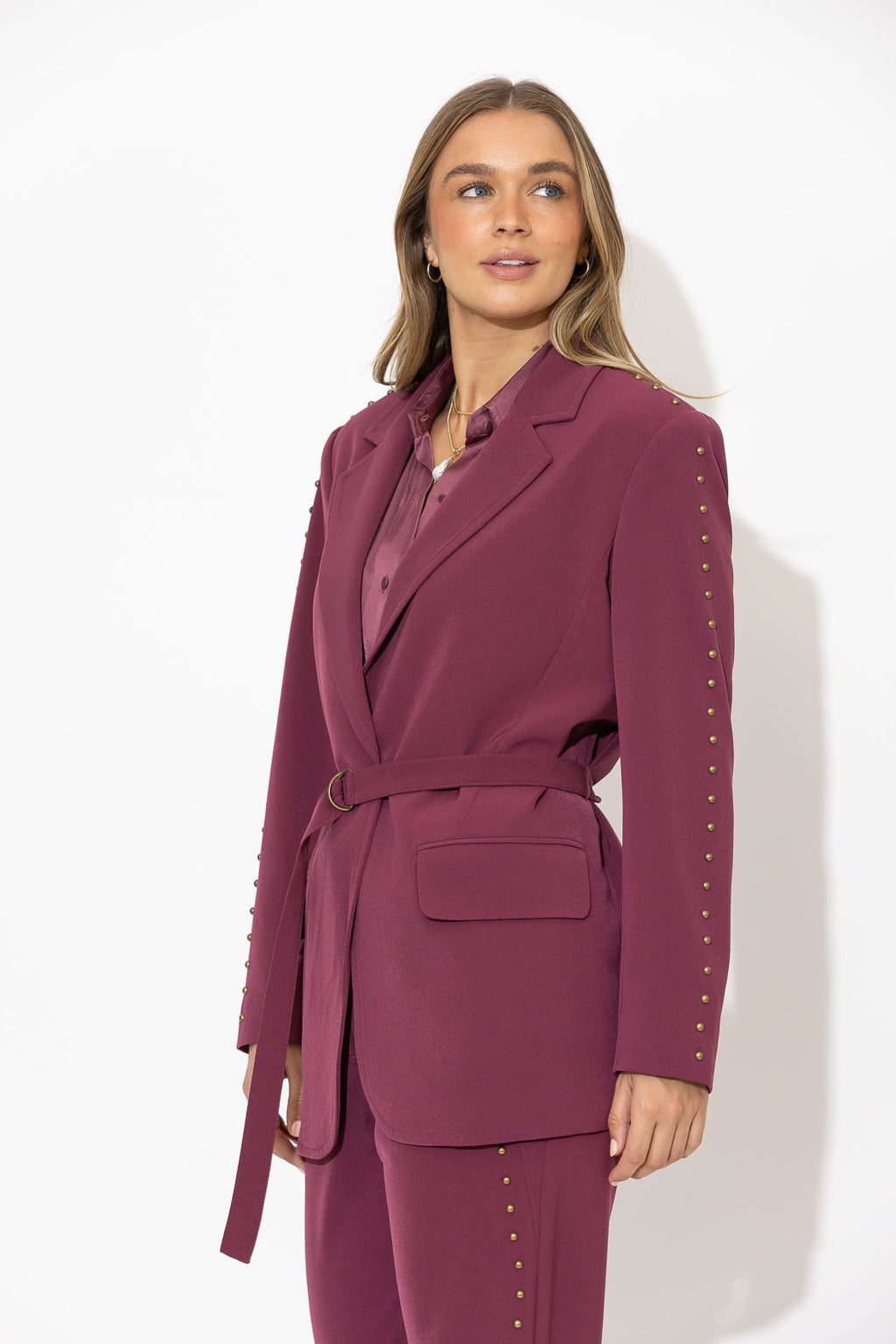 Rose Stud Boyfriend Blazer