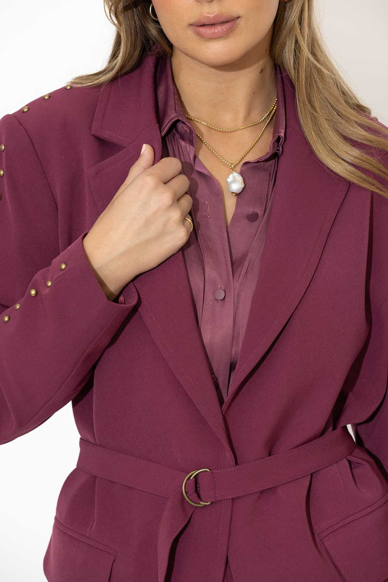 Rose Stud Boyfriend Blazer