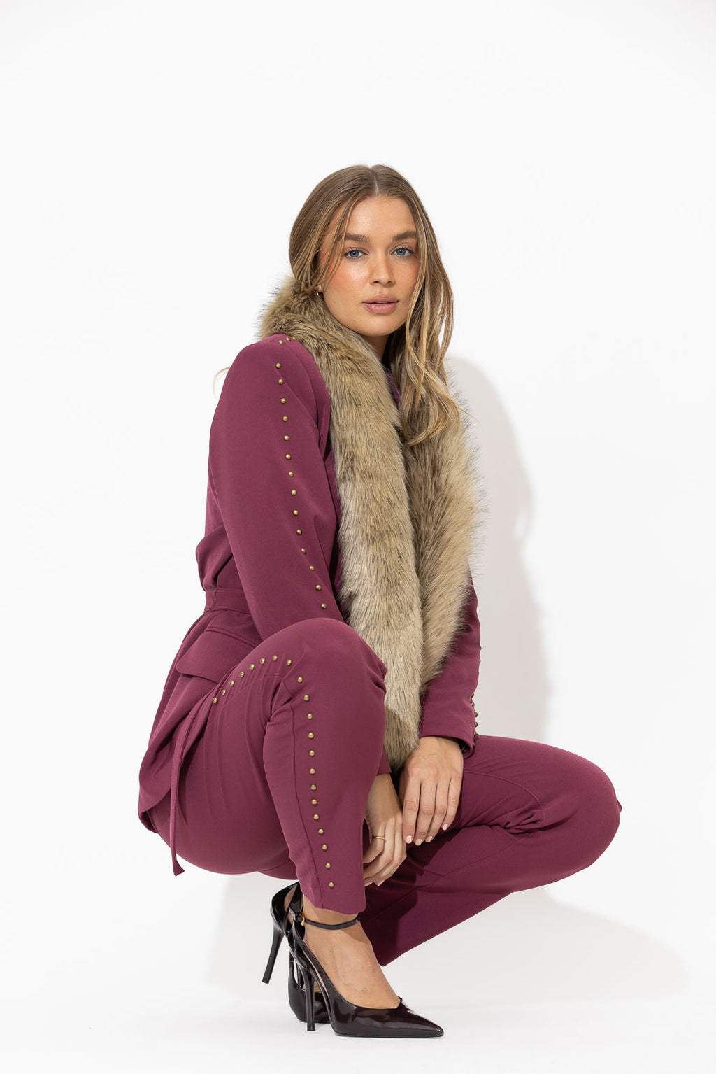 Rose Stud Boyfriend Blazer