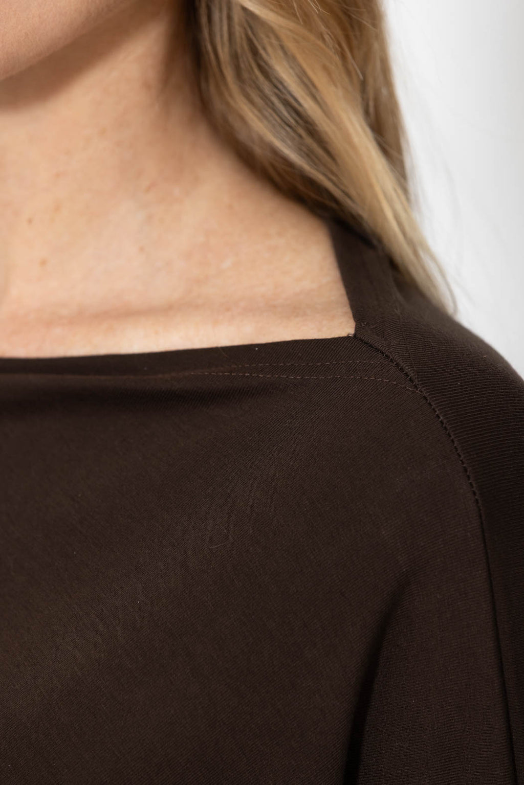 Chocolate Tencel Drape Top