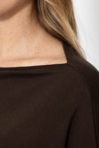 Chocolate Tencel Drape Top