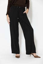 Black Euro Pintuck Sport Pant