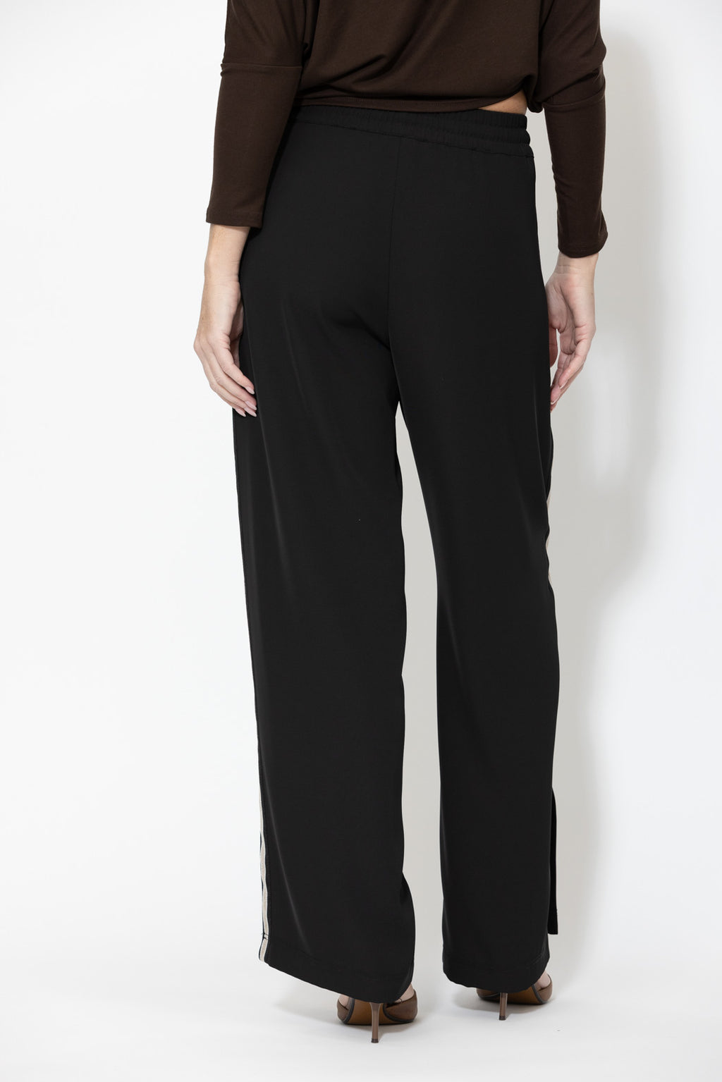 Black Euro Pintuck Sport Pant