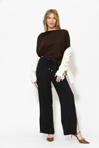 Black Euro Pintuck Sport Pant