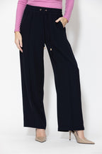 Navy Lustra Pintuck Pant