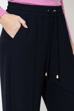 Navy Lustra Pintuck Pant