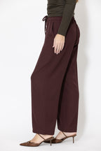 Burgundy Lustra Pintuck Pant
