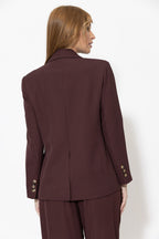 Burgundy Lustra Wrap Blazer