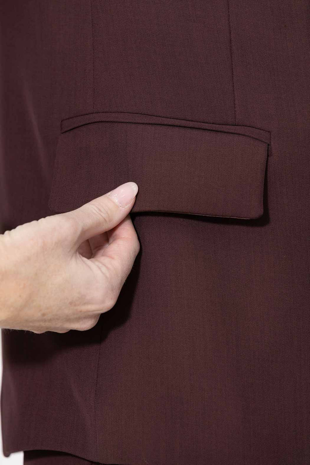 Burgundy Lustra Wrap Blazer