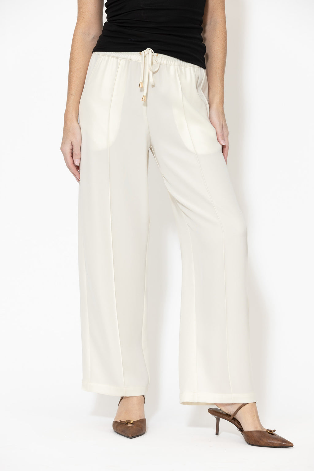 Ivory Lustra Pintuck Pant