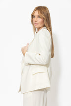 Ivory Lustra Wrap Blazer