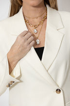 Ivory Lustra Wrap Blazer