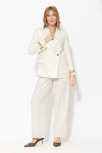Ivory Lustra Pintuck Pant