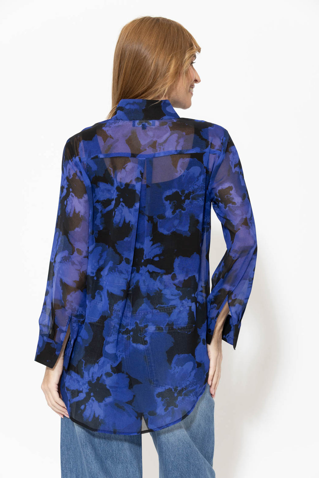 Purple Longline Blogger Shirt