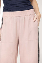 Pink Linen Stripe Pant