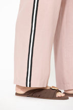 Pink Linen Stripe Pant