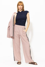 Pink Linen Stripe Pant