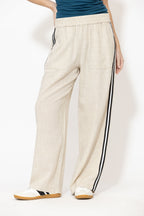 Oatmeal Linen Stripe Pant