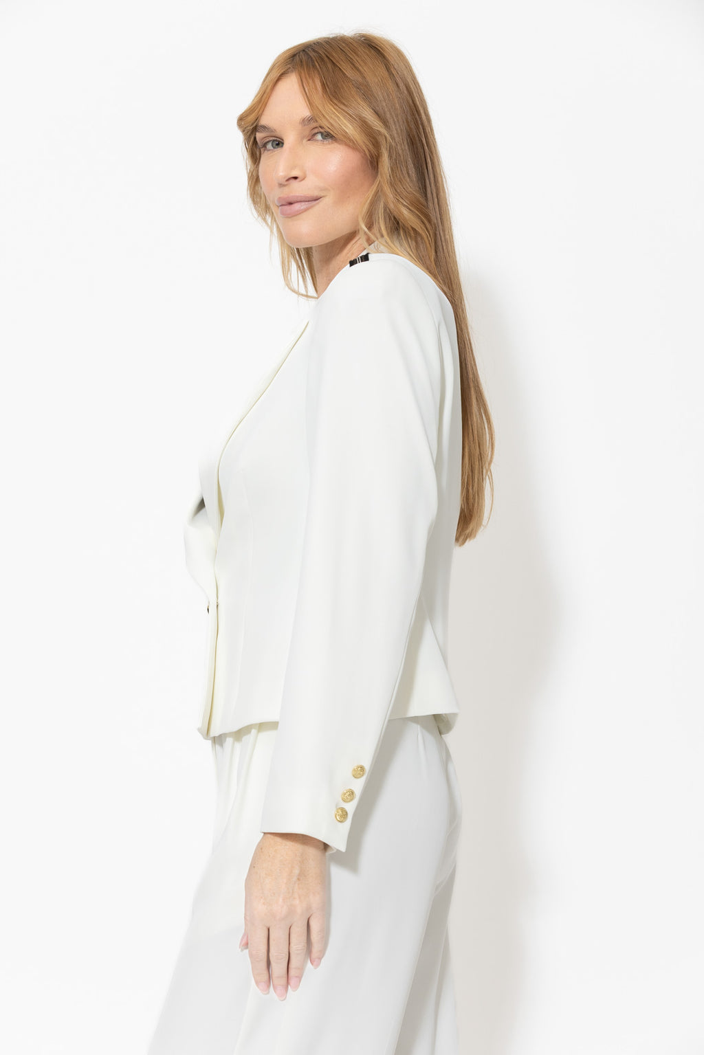Ivory Euro Tux Blazer