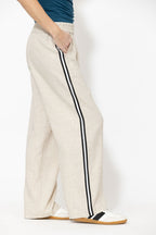 Oatmeal Linen Stripe Pant