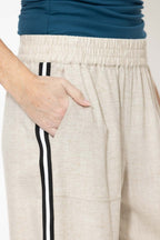 Oatmeal Linen Stripe Pant