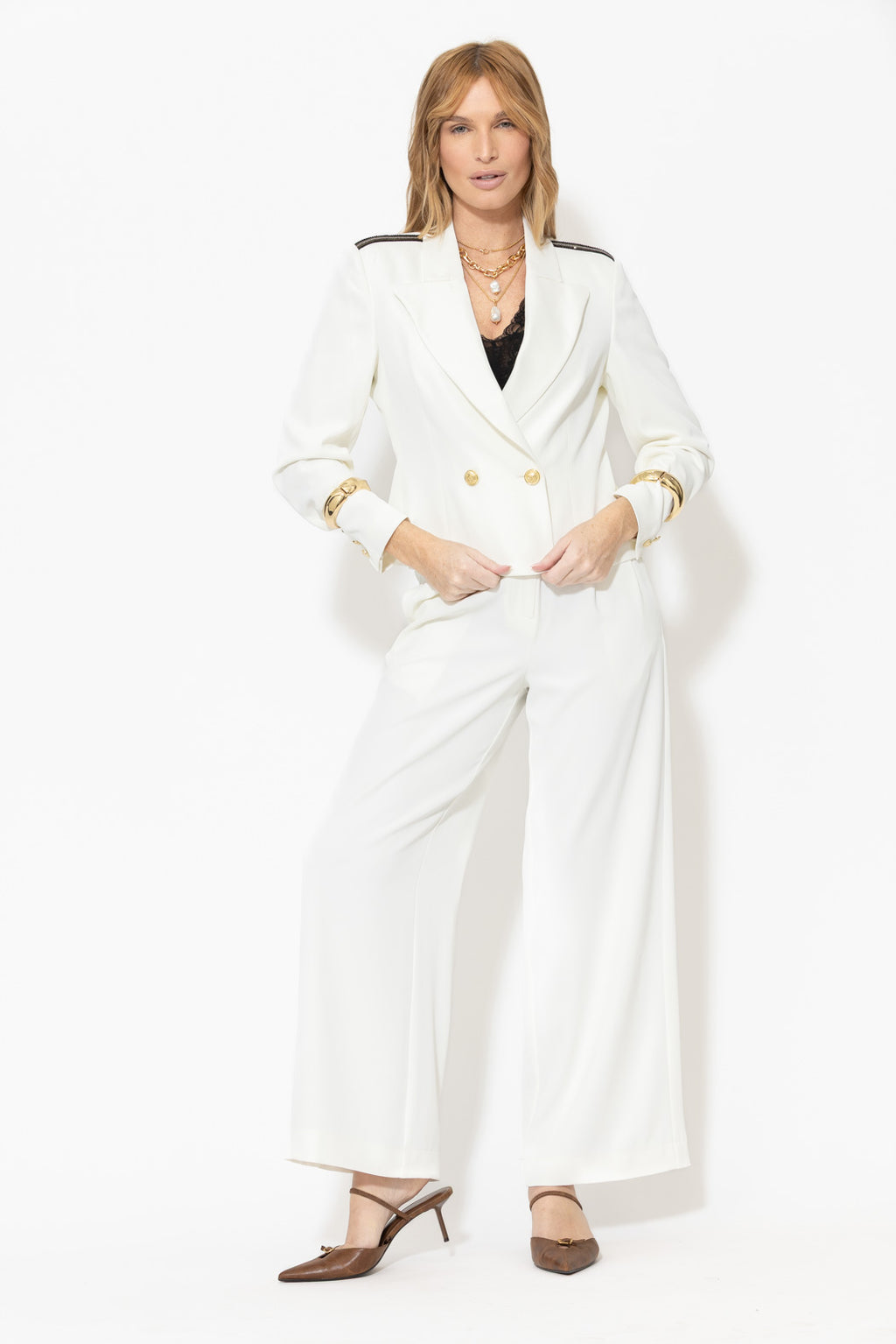 Ivory Euro Tux Blazer