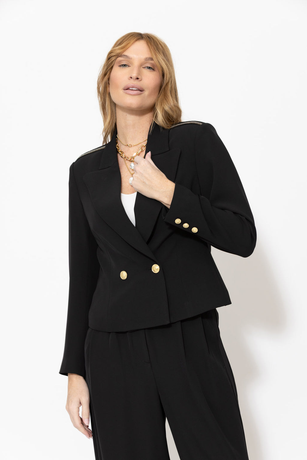 Black Euro Tux Blazer