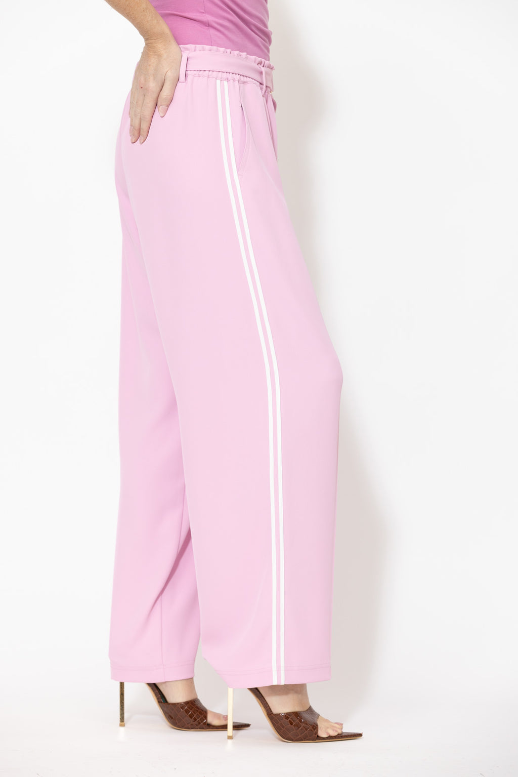 Pink Euro Pintuck Sport Pant