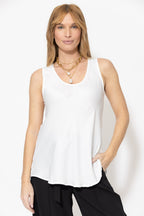 White Silky Bias Cami