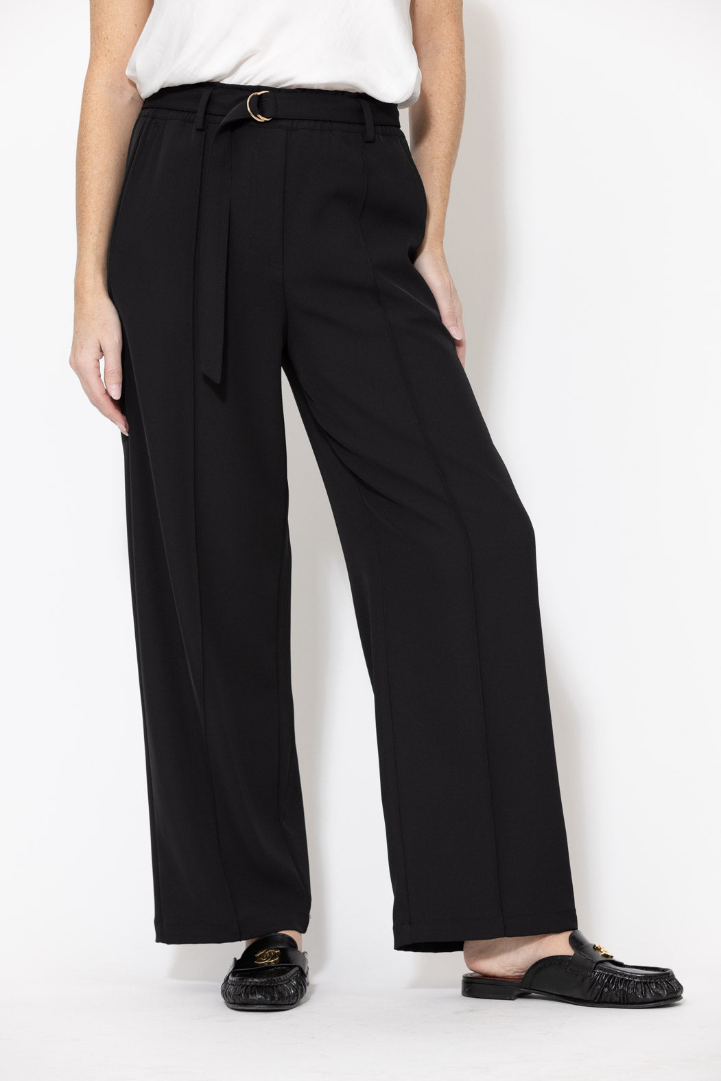 Black Euro Pintuck Pant