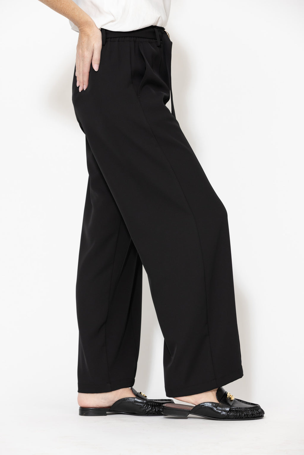Black Euro Pintuck Pant