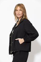 Black Euro Athleisure Jacket