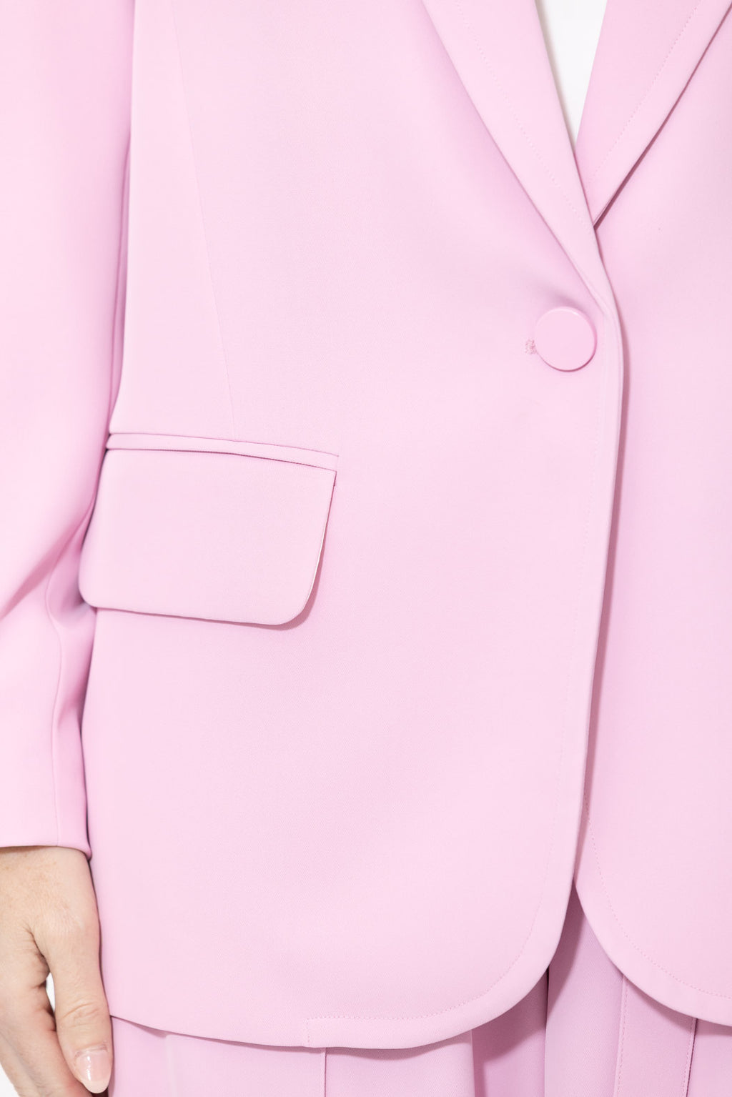 Pink Euro Stripe Boyfriend Blazer