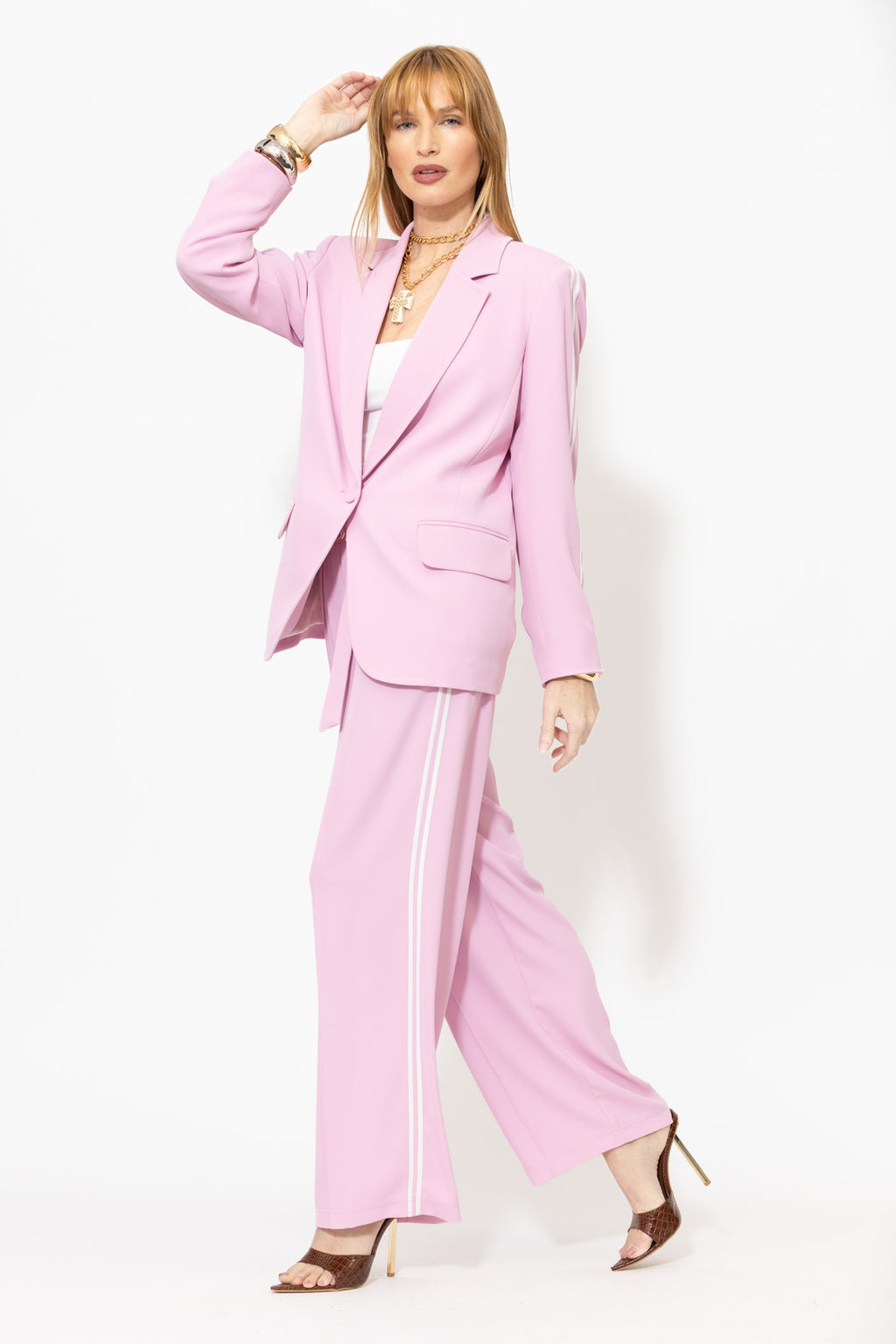Pink Euro Pintuck Sport Pant