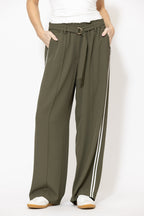 Khaki Euro Pintuck Sport Pant