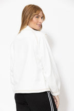 White Denim Athleisure Jacket