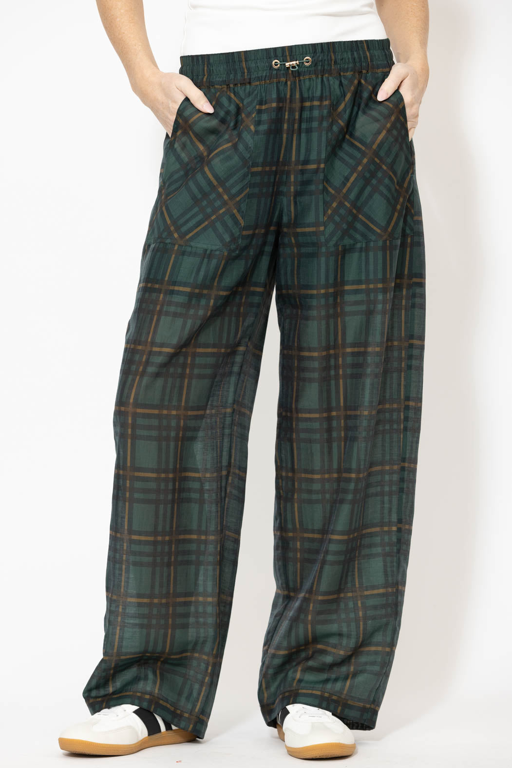 Milano Check Tencel Linen Pant