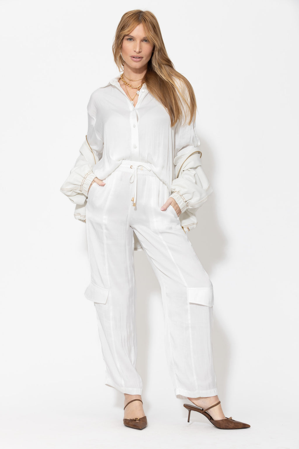 White Glow Cargo Pant