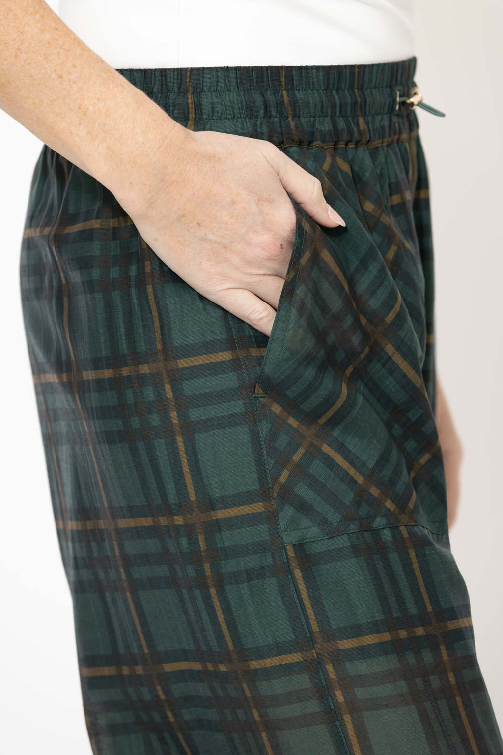 Milano Check Tencel Linen Pant