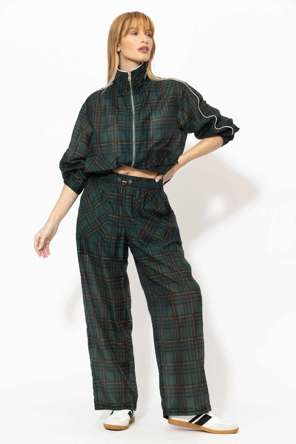 Milano Check Tencel Linen Pant