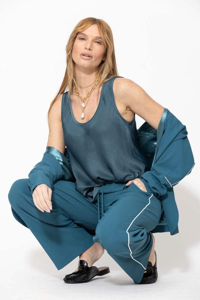 Teal Glow Bias Cami