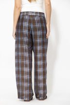 Venice Check Tencel Linen Pant