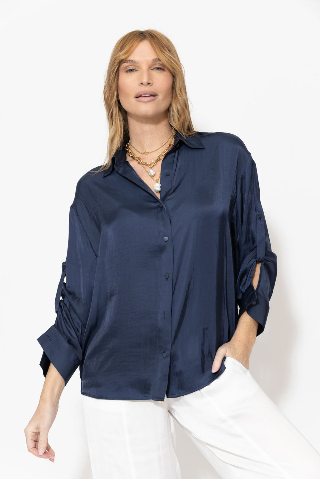 Navy Glow Sport Back Shirt