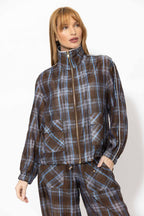 Venice Check Tencel Linen Jacket